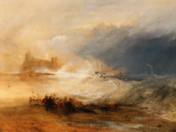 Wreckers Costa de Northumberland Romántico Turner Pinturas al óleo